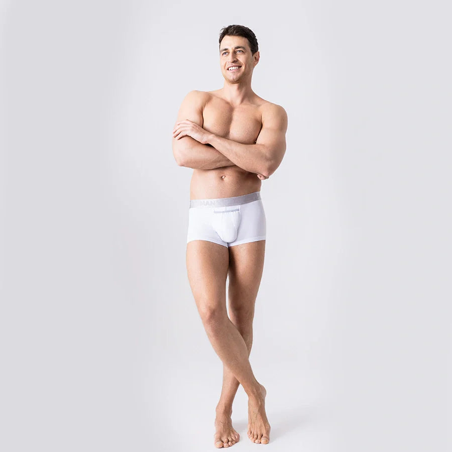 UltraSoft Trunk 3.6" Open Fly, Silver Series, White