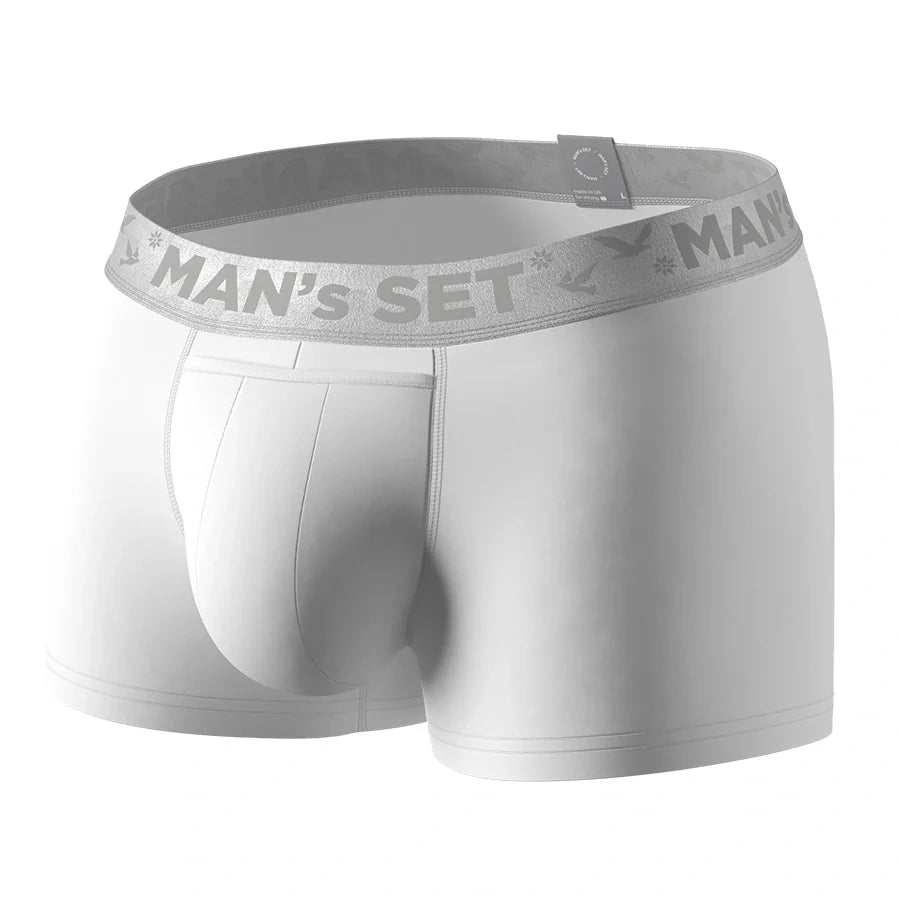 UltraSoft Trunk 3.6" Open Fly, Silver Series, White