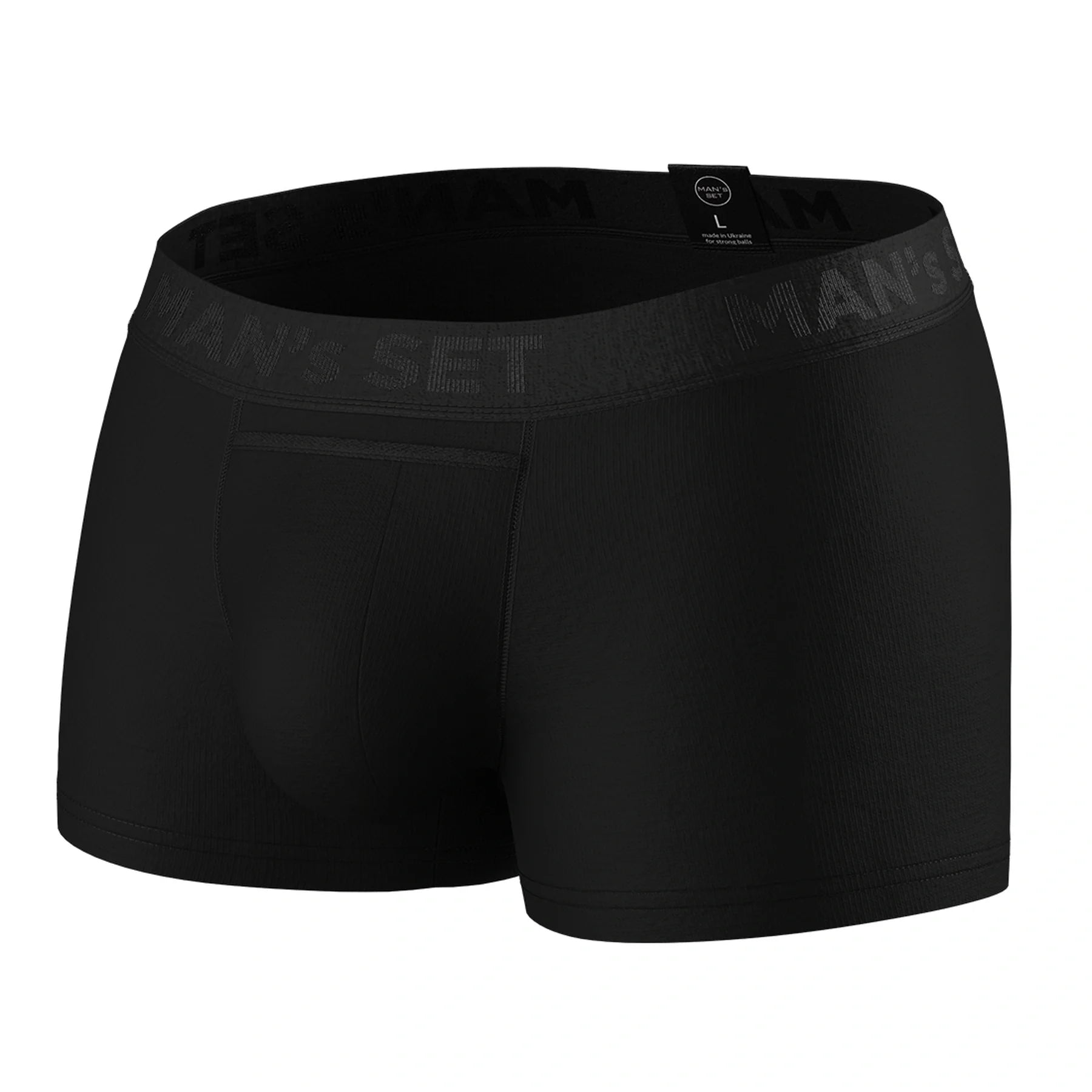 Men’s Trunks UltraSoft with Breathable Cotton in Black, Front View