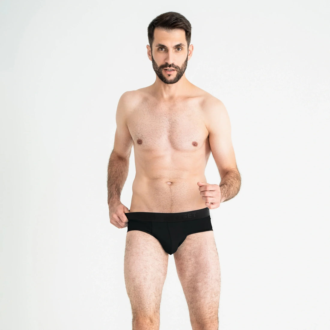 PowerStretch Brief Open Fly, Black