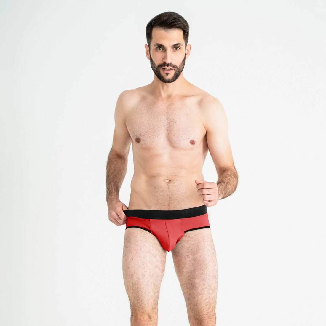 PowerStretch Brief Open Fly, Red
