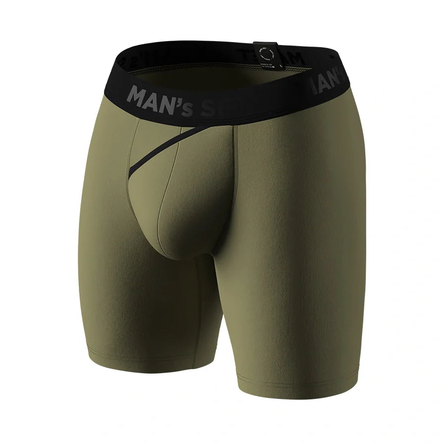 UltraSoft Boxer Brief 7.6" Open Fly, Light Khaki