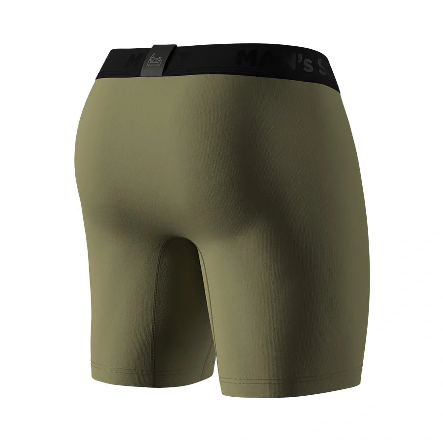 UltraSoft Boxer Brief 7.6" Open Fly, Light Khaki
