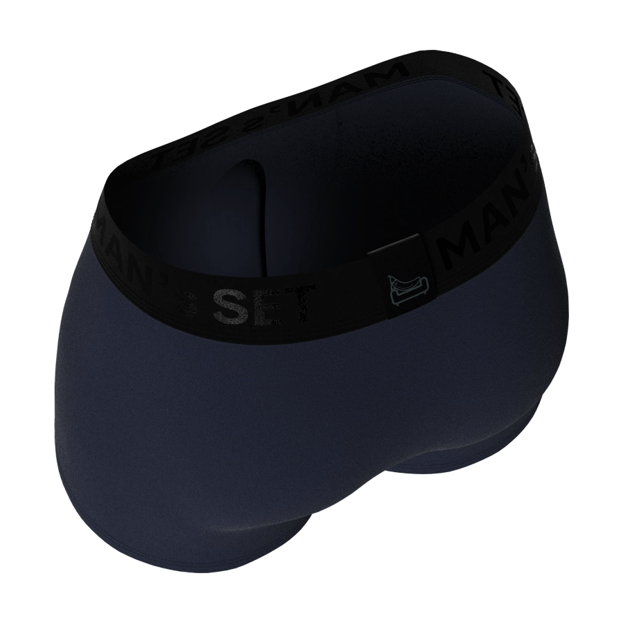 Men's Trunks FlexFit with Angled Fly in Navy Blue, Interior View