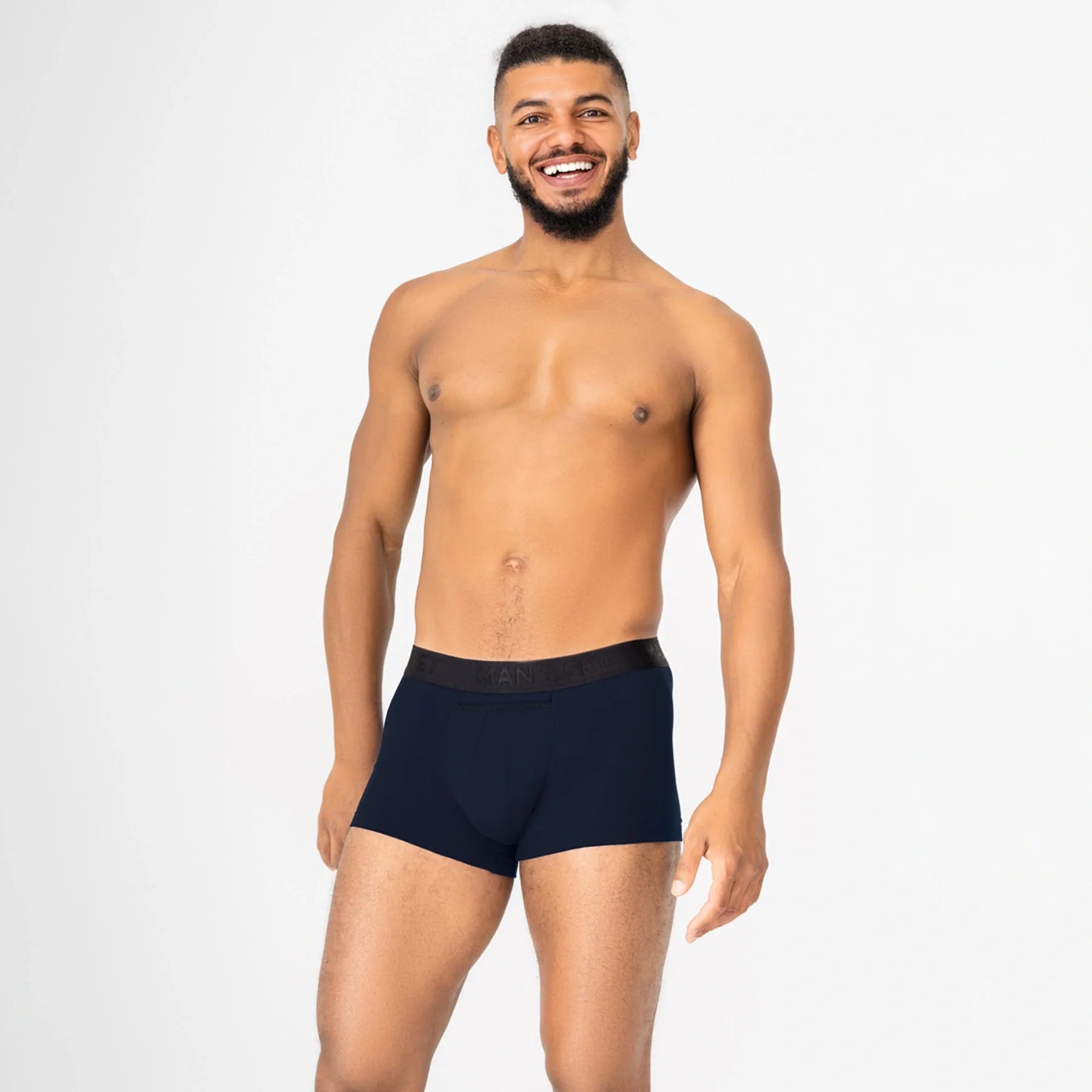 Men’s Trunks UltraSoft with Chafe Reduction in Navy, Lifestyle View