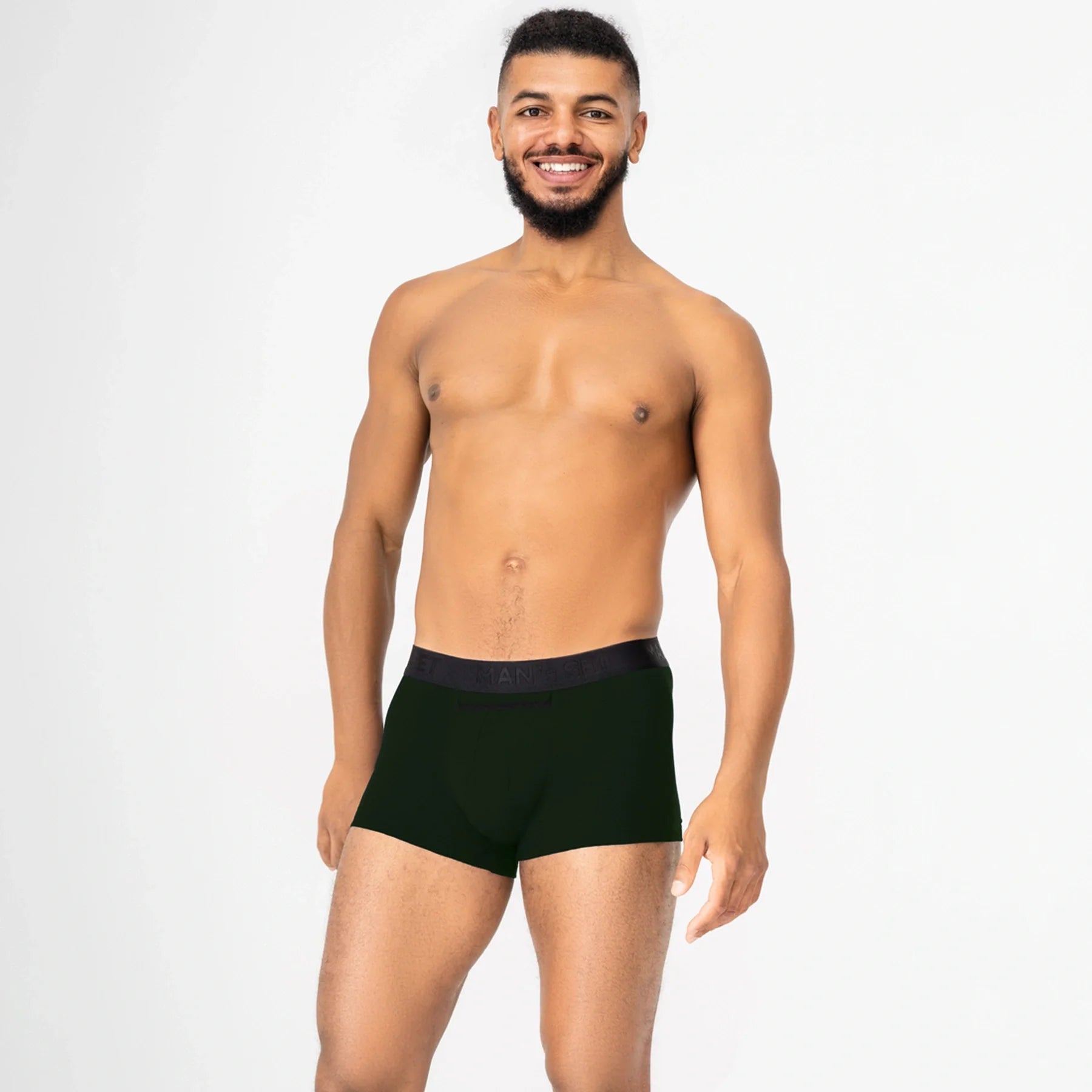 Men’s Trunks UltraSoft with Horizontal Fly in Forest Green, Lifestyle View