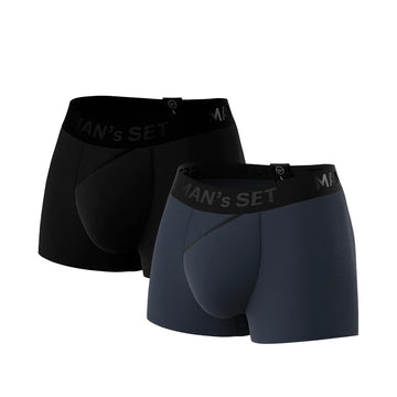 FlexFit Trunks  3.2" 2-Pack, Black/Navy