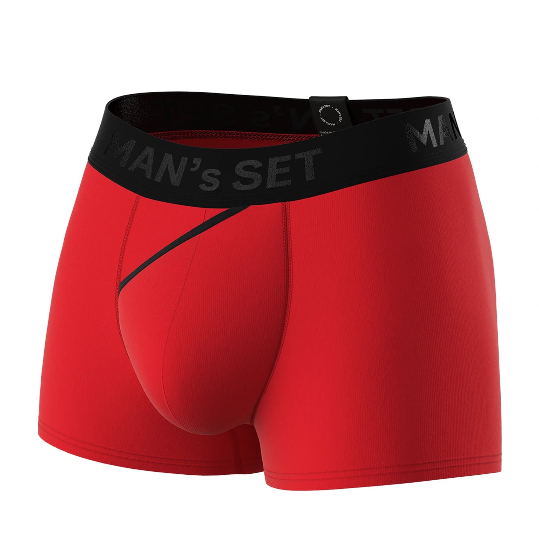 Man’s SET bright red FlexFit trunk 3.2 inch, breathable anatomical men’s underwear, front view