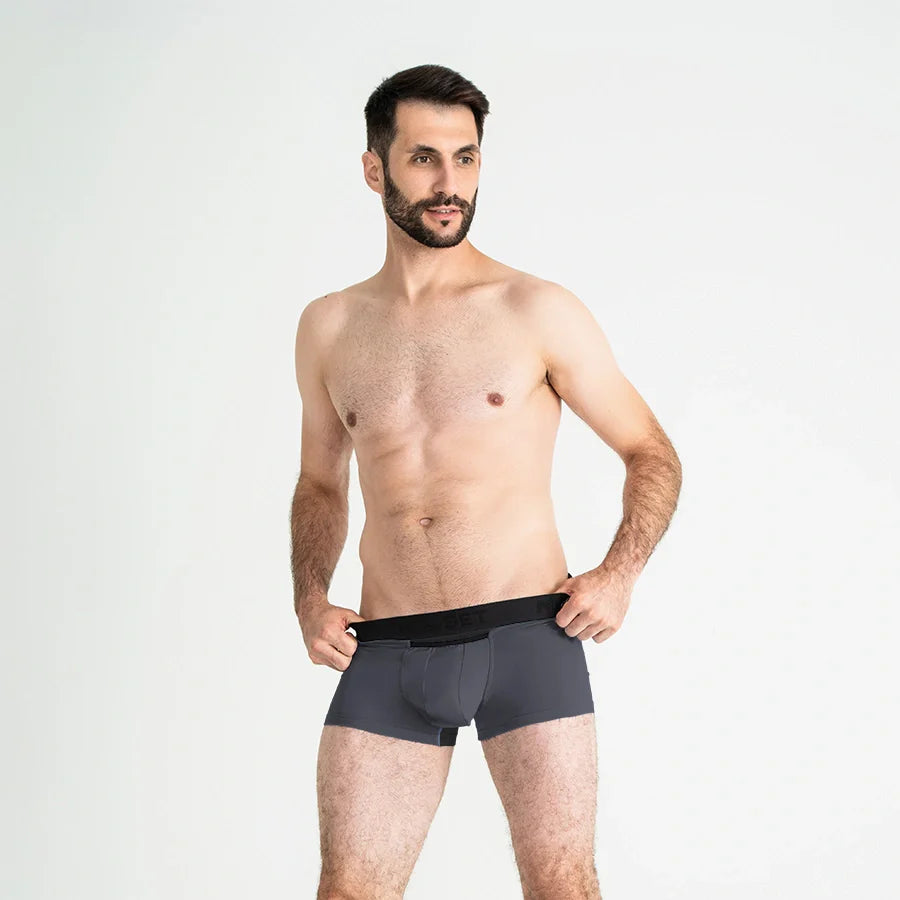 Men's Trunks AirFlow with Open Fly in Graphite, Front View