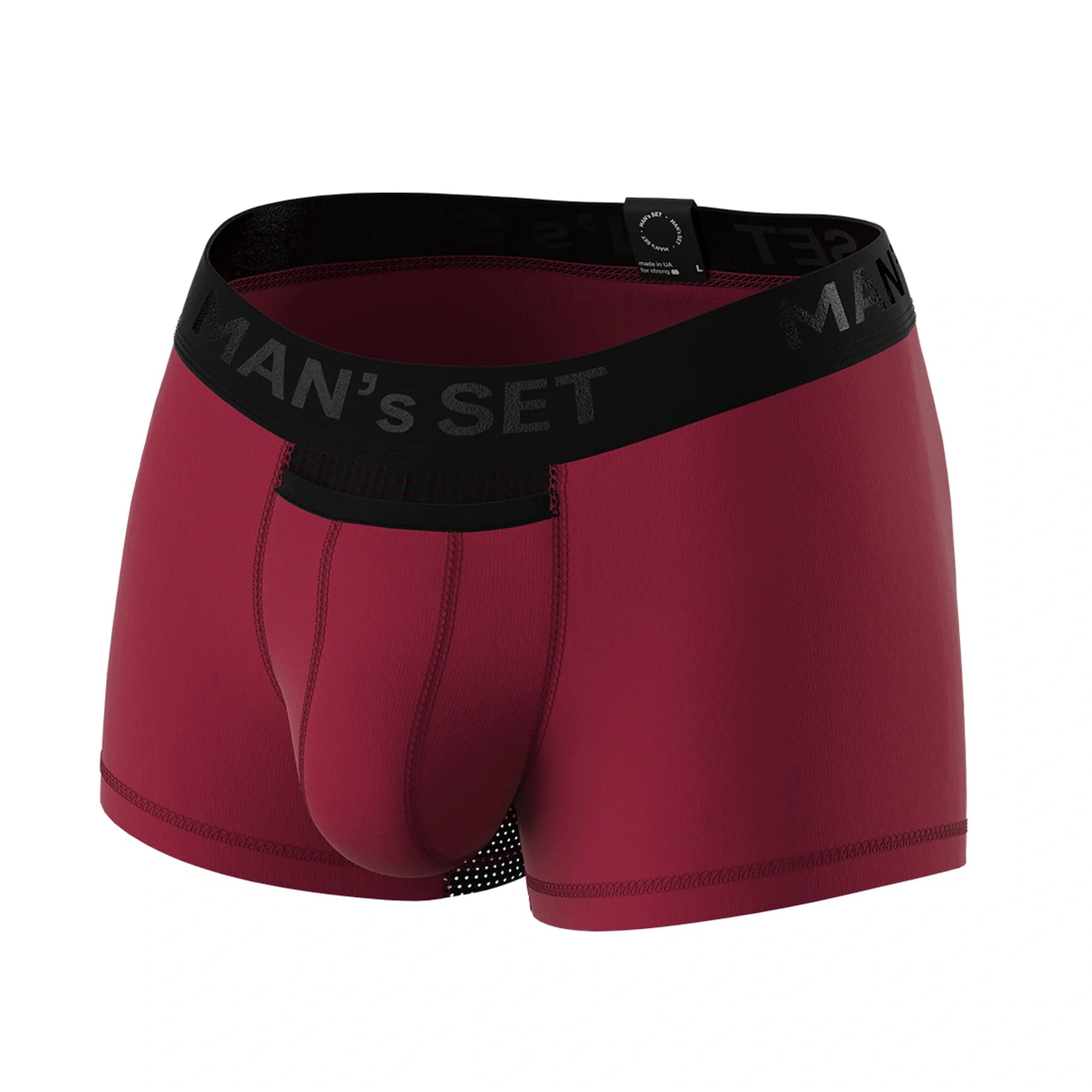Men's Trunks AirFlow with Ventilation Mesh in Burgundy, Front View