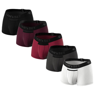 Men's Trunks AirFlow with Moisture-Wicking Mesh, 5-Pack, Flat Lay