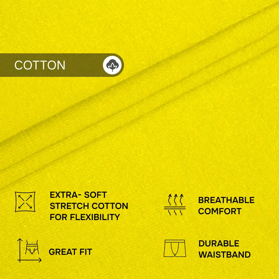 UltraSoft Trunk 3.6" Open Fly, Silver Series, Yellow