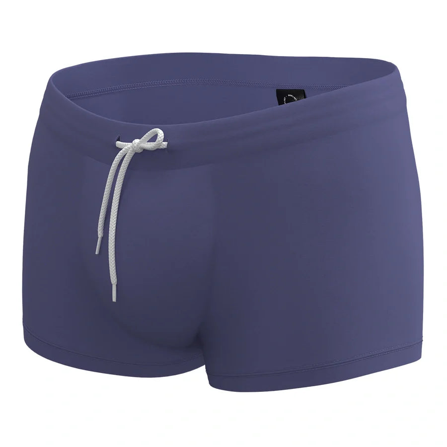 Anatomic Intimate 2.1 gray-purple swim trunks by Man’s SET, comfortable anatomical men’s underwear, front view