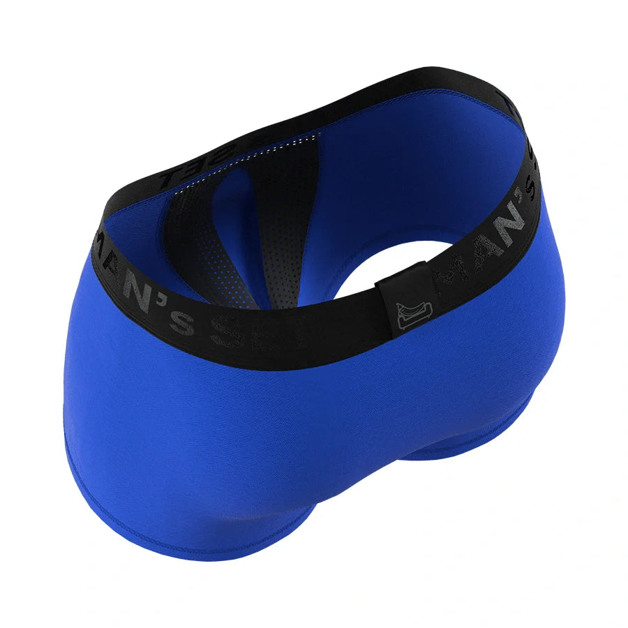 Men's Trunks AirFlow with Support Pouch in Electric Blue, Interior View
