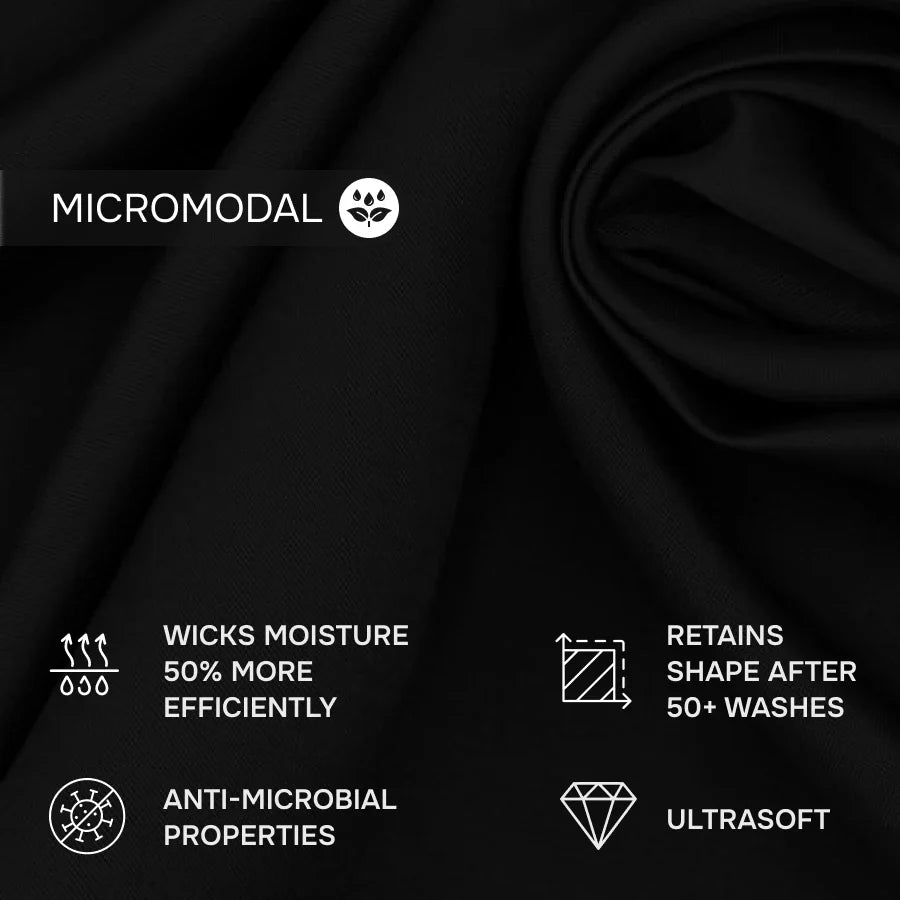 CoolCore Micromodal Boxer Brief 6.7" Open Fly, Black