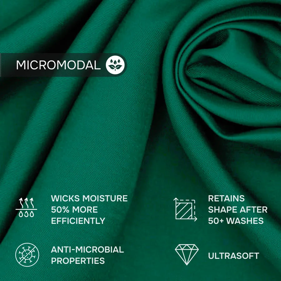 CoolCore Micromodal Boxer Brief 6.7" Open Fly, Forest Green