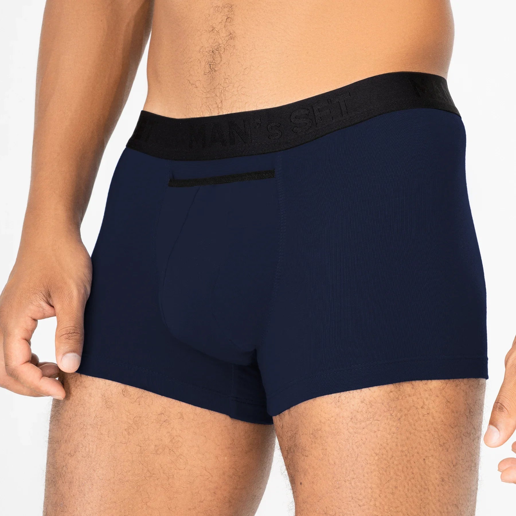Men’s Trunks UltraSoft with Chafe Reduction in Navy, Close-up