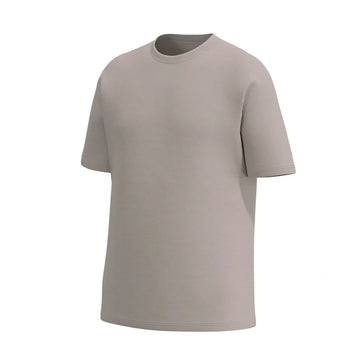 Man’s SET premium oversized T-shirt in cappuccino heavy cotton, relaxed fit men’s clothing, side view