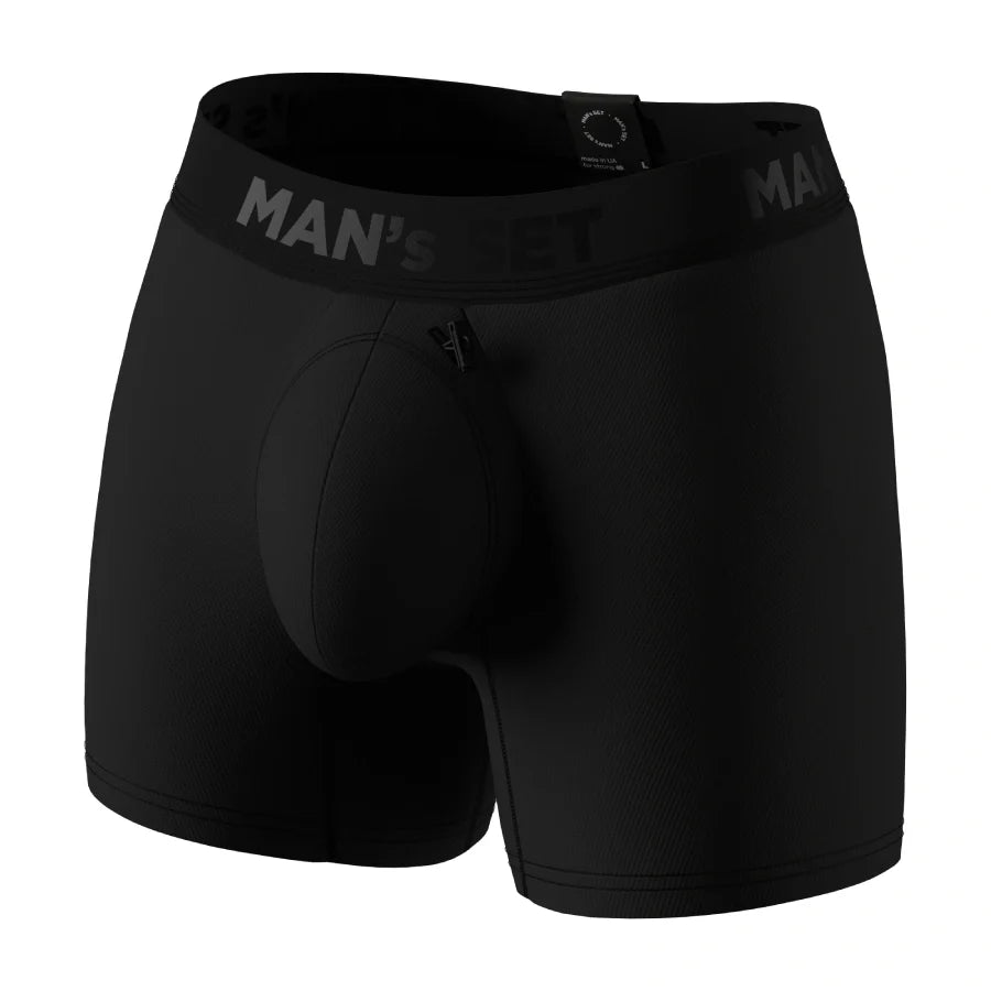 Anatomical Sport Boxer Briefs & Trunks, Cooltech, 2-Pack, Black