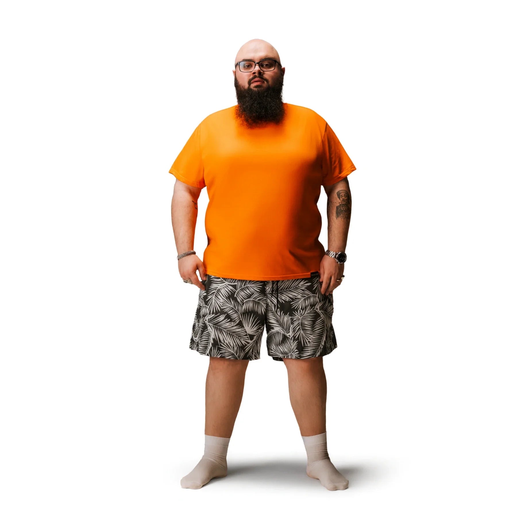 Anatomic Shorts 2.0 Swimming Plus (4XL–8XL), Black Leaf