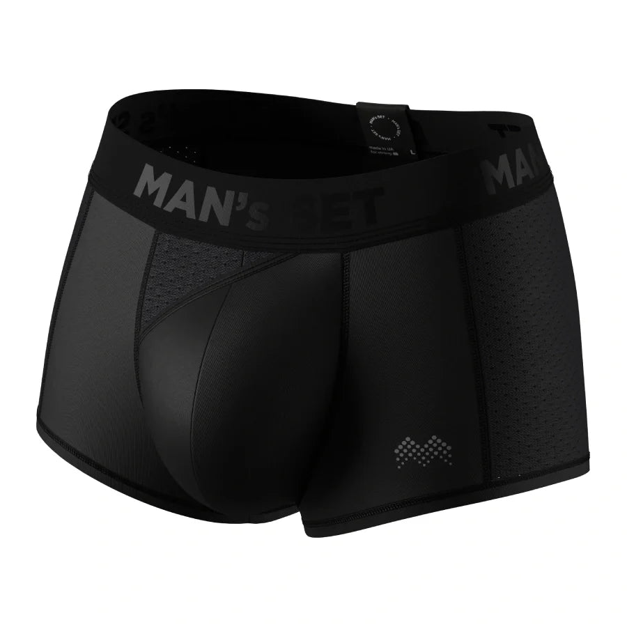 Anatomical Sport Boxer Briefs & Trunks, Cooltech, 2-Pack, Black