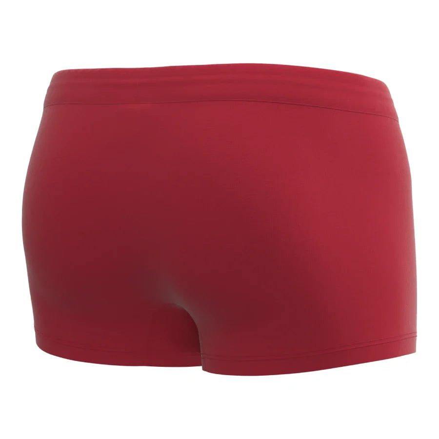 Man’s SET red anatomical swimwear for men in seamless quick-dry fabric, back view