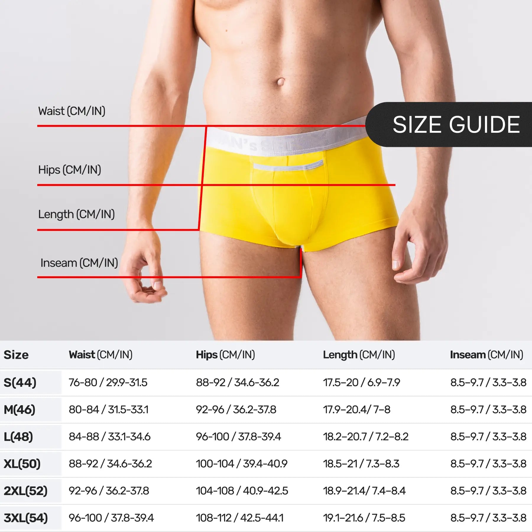 UltraSoft Trunk 3.6" Open Fly, Silver Series, Yellow